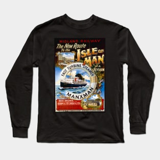 Vintage Travel Poster - Isle of Man Long Sleeve T-Shirt